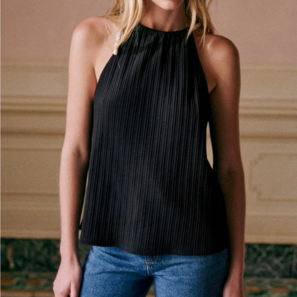 Sezane Jill Top Black - Size XS